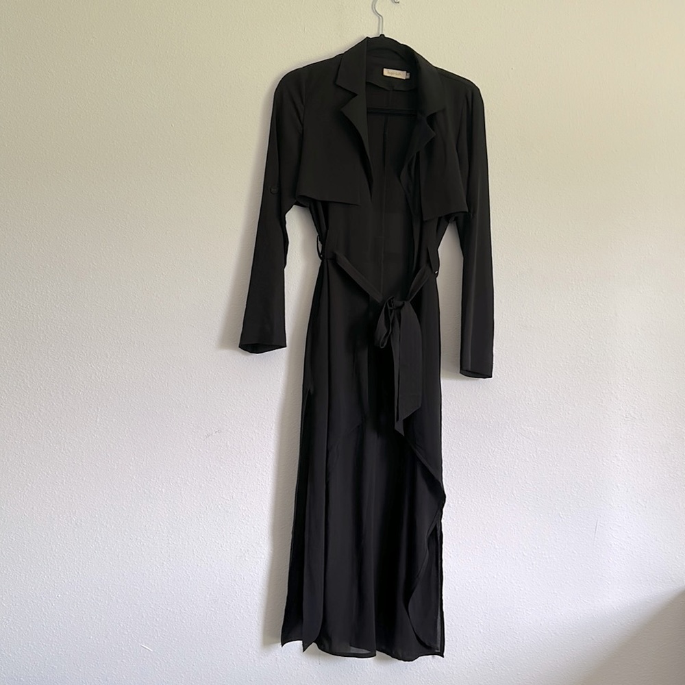 Sugarcloth Black Long Black Duster Size Medium